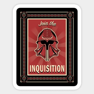 Join the Inquisition Propaganda Poster Sticker